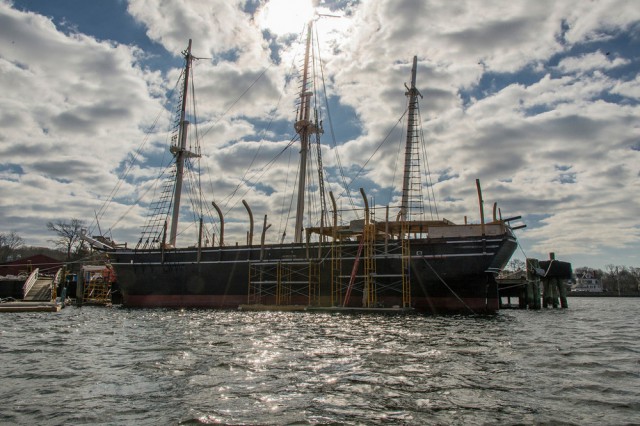 The CHARLES W. MORGAN at Mystic Seaport, March 2014