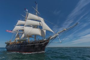 The Charles W. Morgan Sailing on the Water