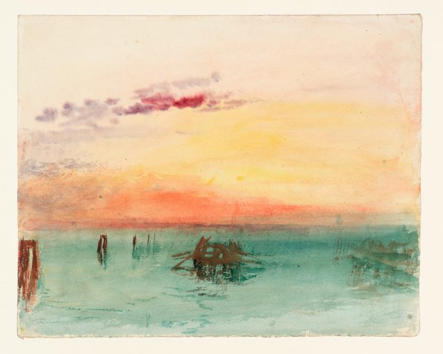 "Venice: Looking across the Lagoon at Sunset," 1840, J .M. W. Turner (1775–1851) Tate: Accepted by the nation as part of the Turner Bequest 1856 ©Tate 2019