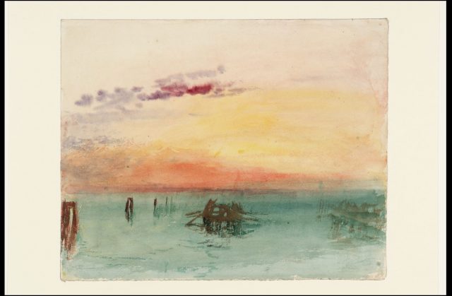 J.M.W. Turner, "Venice: San Giorgio Maggiore - Early Morning," 1819, watercolour on paper. Tate: Accepted by the nation as part of the Turner Bequest 1856 © Tate, London 2018