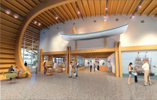 The new indoor space will create a better defined and connected winter visitor experience. Image courtesy of Centerbrook Architects and Planners/Kent+Frost Landscape Architecture