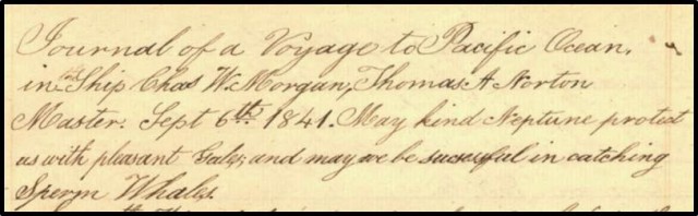 From Log 143, Manuscripts Collection, G.W. Blunt White Library, Mystic Seaport Museum, Inc.