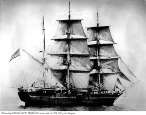Black and White Photo of the Charles W. Morgan 
